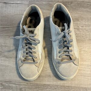 P448 Cream and Glitter Casual Sneakers Women’s Size 39